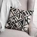 East Urban Home Stamp 6 Outdoor Square Pillow Cover & Insert Polyester/Polyfill blend in Black | 18 H x 18 W x 1.5 D in | Wayfair