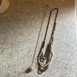 J. Crew Jewelry | Lot Of 2 J. Crew Necklaces Circa 2000’s Gold Pearl Rhinestone Euc | Color: Cream/Gold | Size: Os