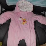 Disney Jackets & Coats | Disney Winnie The Pooh Cute And Sweet Pink Snowsuit Size 0-3 Months Nwot | Color: Pink/White | Size: 0-3mb