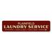 Lizton Sign Shop, Inc Laundry Service Arrow Custom Aluminum Sign Metal in Gray/Red/Yellow | 6 H x 24 W x 0.063 D in | Wayfair 1753-A624