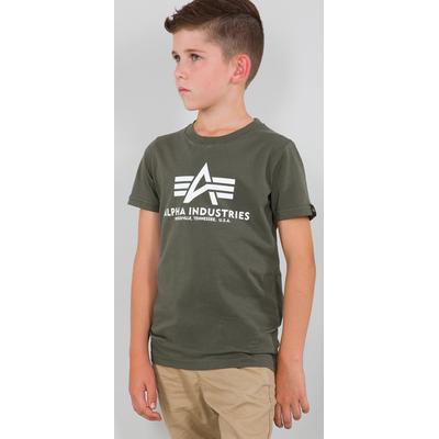 Alpha Industries Basic T-shirt pour enfants, vert, taille 12 ans pour Des gamins