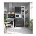 ECO Buffet de cuisine L 80 cm - Gris brillant - Gris