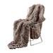 Veria Throw Blanket with Hand Knitted Acrylic Fabric The Urban Port, Taupe Brown