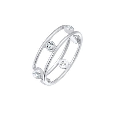 Elli - Glamouröse Elegant 925 Silber, mit Kristallen von Swarovski® Ringe 1 ct Damen (49.99 € / 1 ct)