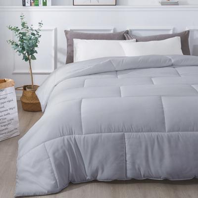 Subway Tile Down Alternative Comforter, Glacier Grey by St. James Home in Grey (Size FL/QUE)