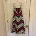 Anthropologie Dresses | Anthropologie Maeve Striped Chevron Summer Dress Size 4 | Color: Blue/Orange | Size: 4