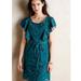 Anthropologie Dresses | Anthro {Moulinette Soeurs} Flutter Sleeve Dress | Color: Blue/Green | Size: 4