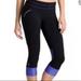 Athleta Pants & Jumpsuits | Athleta Royal Blue And Black Cropped Leggings Xs | Color: Black/Blue | Size: Xs