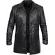 Mens Distressed Rust Coat -Real Leather Long Coat Men's- Classic Leather Blazer- men's trench coat long - trench coat men (Black Car Coat, 4XL)