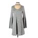 Kensie Casual Dress - A-Line: Gray Marled Dresses - Women's Size Small