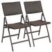 Costway Set of 2 Patio Rattan Folding Dining Chairs Portable Garden - See Details