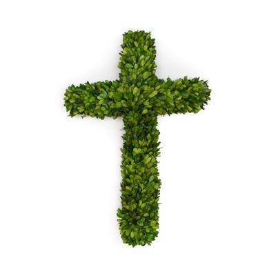 Preserved Boxwood Cross - 24" X 16" X 3"