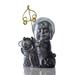 LIULI Crystal Art A Dizang Companion - Joyous & Worry-Free Crystal Art Crystal Buddha, "Safe Travels" in Dark Glass in Gray | Wayfair VZB049.ADXAW