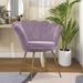 Accent Chair - Everly Quinn Accent Chair Velvet/Fabric in Indigo | 30 H x 23 W x 26 D in | Wayfair BAC733A8F51A41198A35B23315C21582