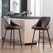 Steelside™ Dani Bar & Counter Stool Upholstered/Metal in Brown | 37.8 H x 20.08 W in | Wayfair 987ECD2B27614EA2B72144EDDD838701