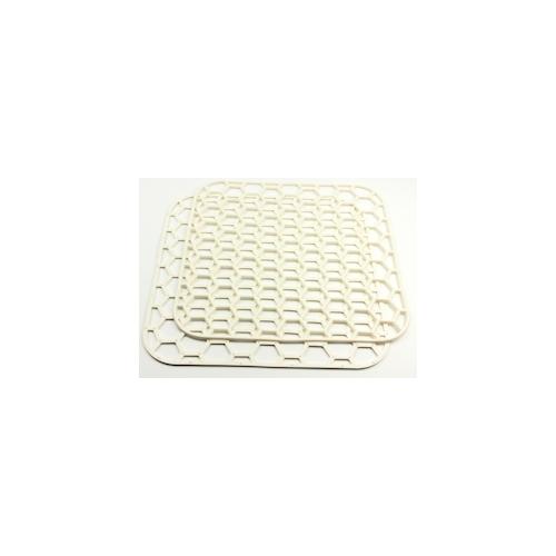 Spülbeckeneinlage weiß quadratisch 2er Set 28x28cm Abtropfmatte Kühlschrankeinlage Antirutschmatte