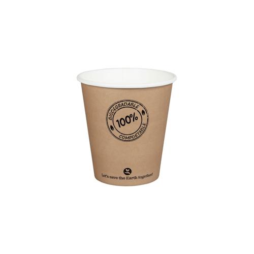 50x BIO Kartonbecher Kaffeebecher CoffeeToGo bis 100°C 250ml O9cm