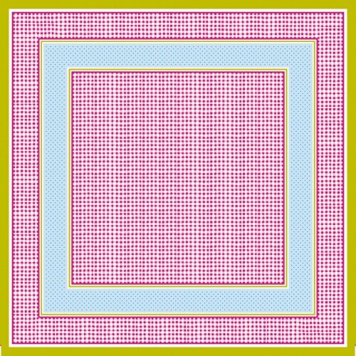 Sovie HOME Tischdecke Mary in Rosa aus Linclass® Airlaid 80 x 80 cm, 1 Stück - Karo Punkte Streifen Image