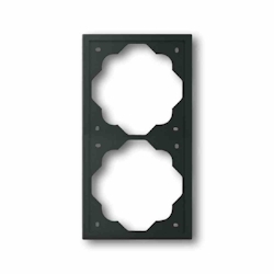 Busch-Jaeger IMPULS Rahmen, 2f, schwarz, matt, Kunststoff, geeignet für Geräteeinbaukanal, geeignet für Unterputz-Installation, Thermoplast Image