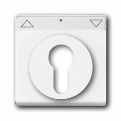 Busch-Jaeger FUTURE LINEAR Zentralplatte, Jalousie, studioweiß, glänzend, Symbol Pfeile Image