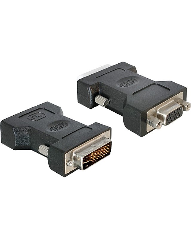 Delock VGA-Adapter DVI-I M HD-15 W Flügelschrauben Image