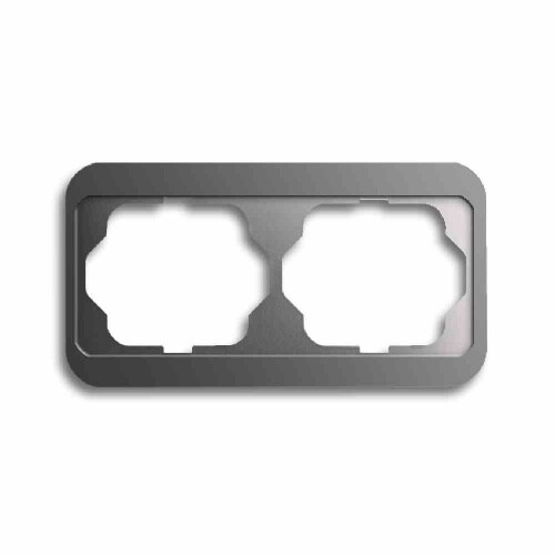 Busch-Jaeger ALPHA Rahmen, 2f, platin, matt, horizontal, Metall, geeignet für Unterputz-Installation, Aluminium Image