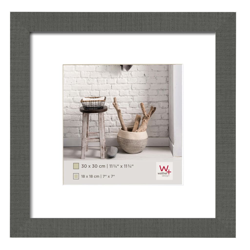 walther + design Walther Design Bilderrahmen Home 30 x 30 cm Grau Image