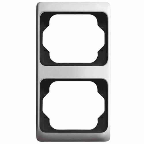 Busch-Jaeger ALPHA Rahmen, 2f, titan, matt, vertikal, Metall, geeignet für Geräteeinbaukanal, geeignet für Unterputz-Installation, Aluminium Image