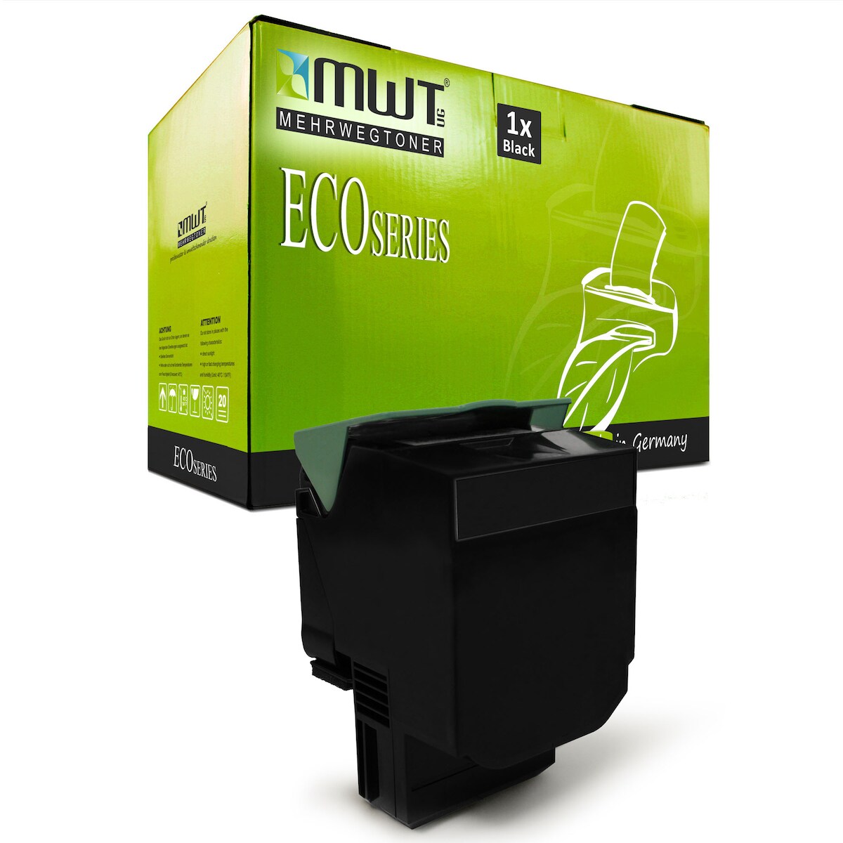 1 Mehrwegtoner kompatible Lasertoner ersetzt Lexmark 0C540H1KG Schwarz Image