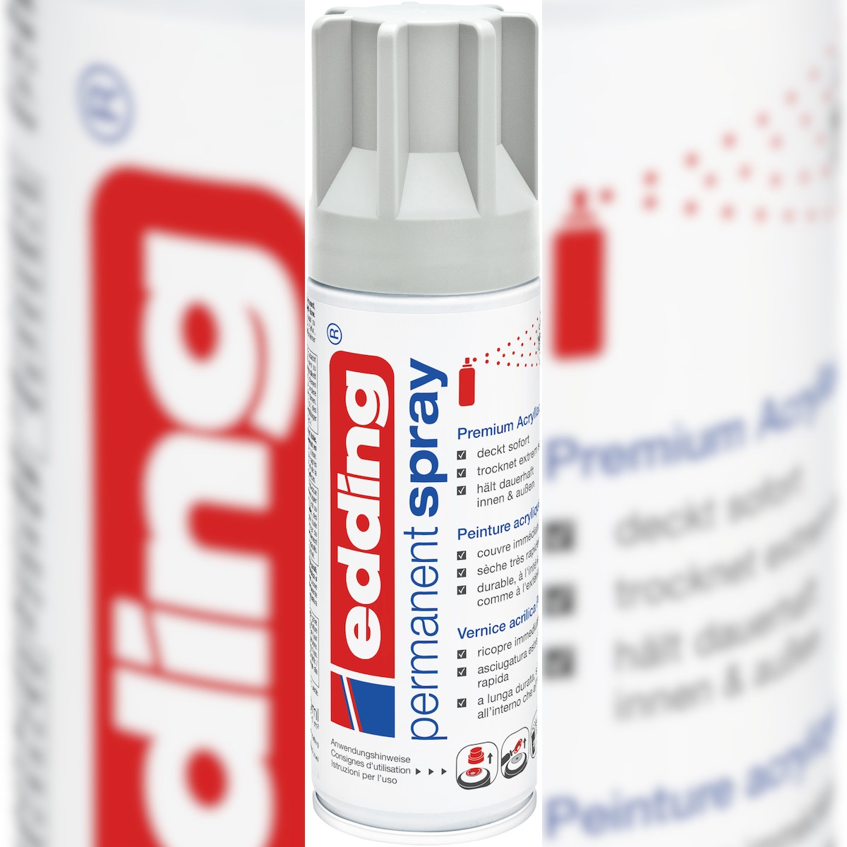 edding 5200 Permanentspray Premium Acryllack lichtgrau matt 200 ml Image