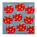 Sovie HOME Serviette Livia in Rot-Grau aus Linclass® Airlaid 40 x 40 cm, 12 Stück - Herbst Obst Apfel