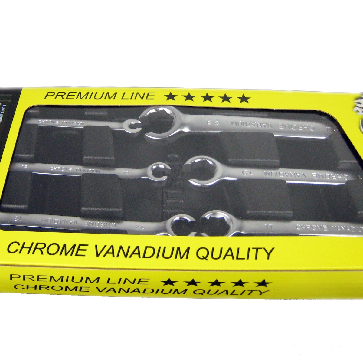 ACMax Bremsschlüssel Set 6 teilig Chrom Vanadium 8,9, 10,12, 13,14, 15,17, 19,21, 22,24mm Image