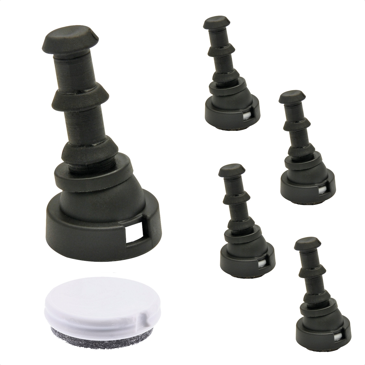 WAGNER QuickClick® 2in1 Gelenkgleiter DUO 4er- zum Einstecken in Rundrohr, Innen Ø 10 mm/Außen Ø 14 mm, DE Ware-15831900 Image