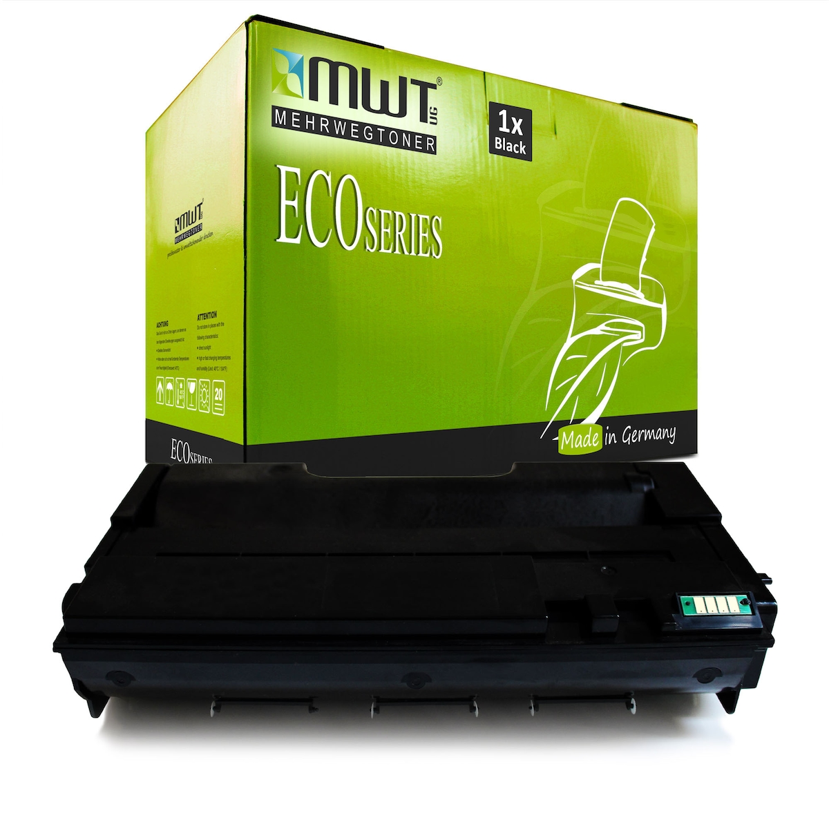 1 Mehrwegtoner kompatible Lasertoner ersetzt Ricoh 407254 TYPESP201HE Schwarz Image