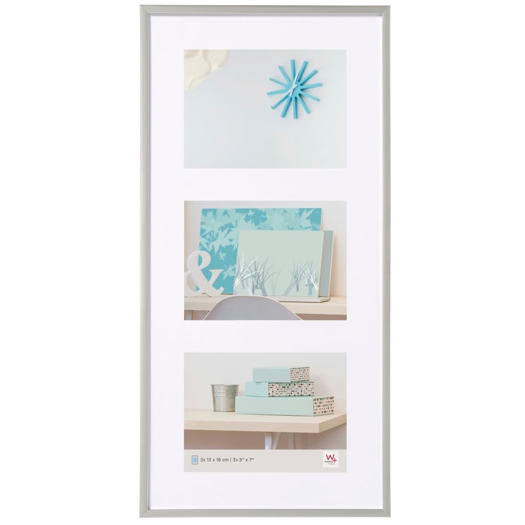 walther + design Walther Design Bilderrahmen Lifestyle 3x13x18 cm Silbern Image