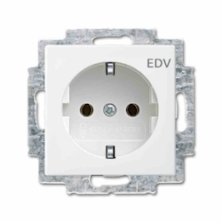 Busch-Jaeger Busch-balance SI Steckdose, 1f, alpinweiß, glänzend, Unterputz, horizontal/vertikal, IP20, Zentralplatte Image