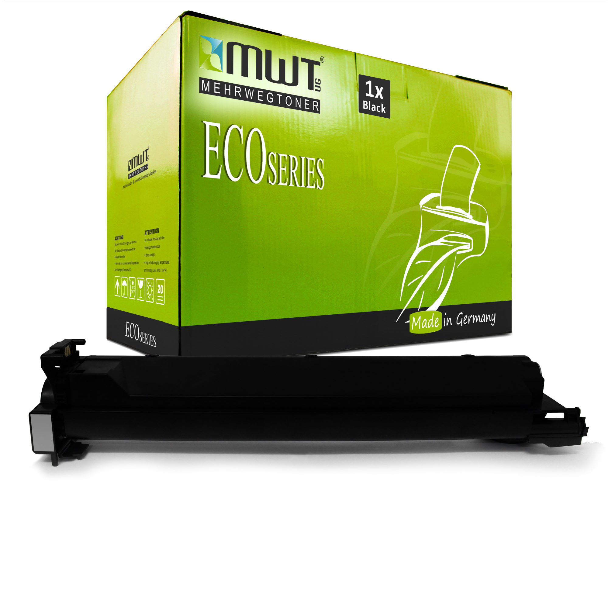 1 Mehrwegtoner kompatible Lasertoner ersetzt Konica Minolta TN-210K 8938-509 Schwarz Image