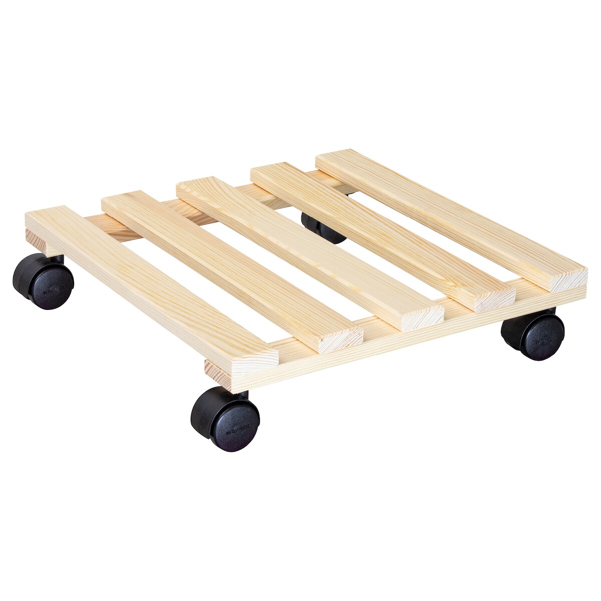 WAGNER Pflanzenroller PALETTI 35 x 35 x 8 cm, für Innenbereich, Massivholz, natur, Tragkraft 100 kg, EU Ware - 20003401 Image