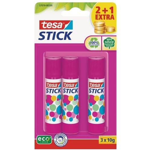 tesa Stick Klebestift Permanent Farblos 3 Stück à 10 g Image
