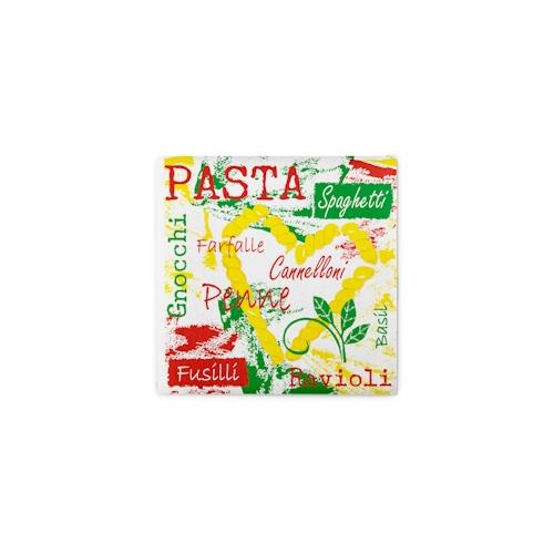 Sovie HOME Serviette Pasta aus Linclass® Airlaid 40 x 40 cm, 12 Stück - Italienisch essen Pasta