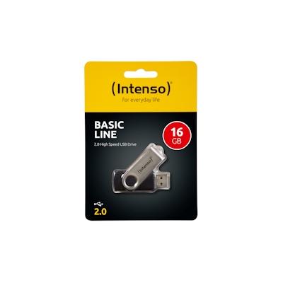 Intenso USB-Stick BasicLine 16 GB schwarz/silber