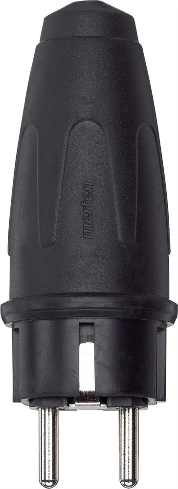 Merten Gummi-SCHUKO-Stecker sw 122151 Image