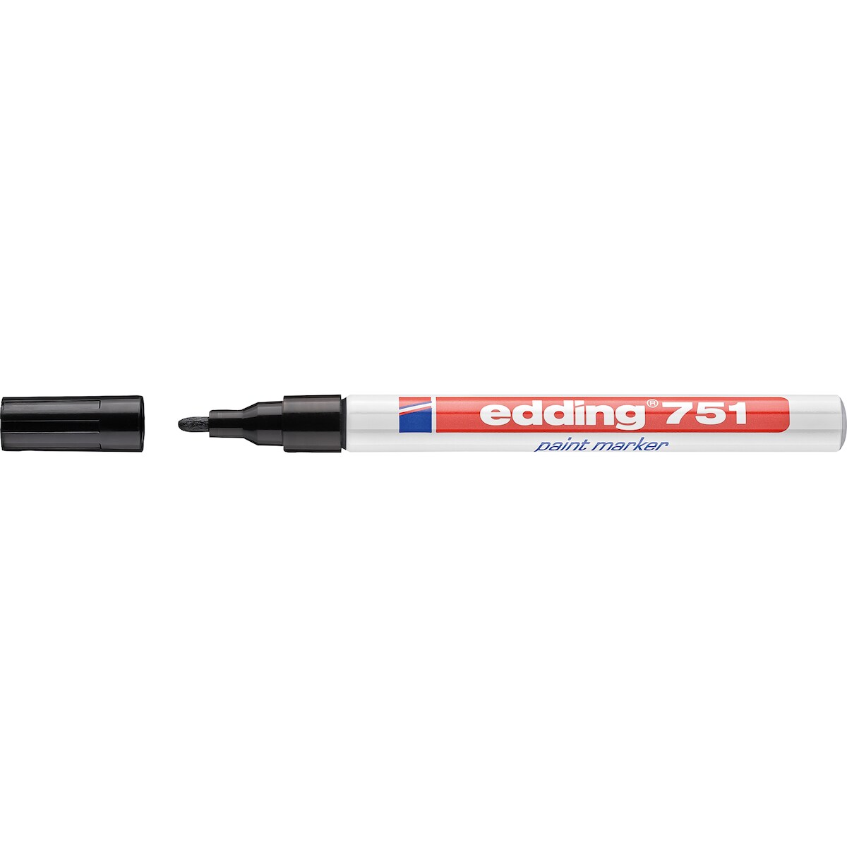 edding Lackmarker 751 4-751001 1-2mm Rundspitze permanent schwarz Image