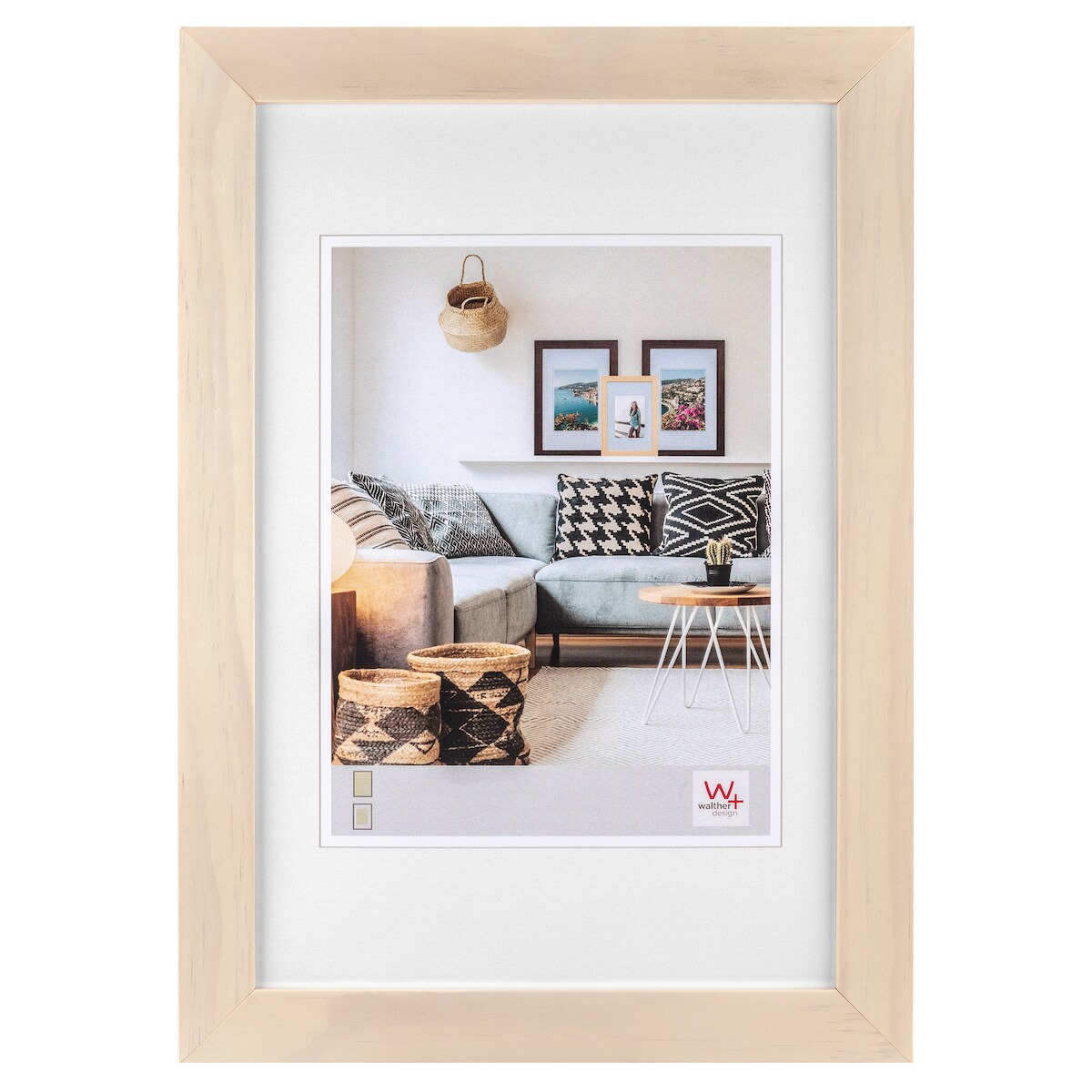 walther + design Nizza Holz Bilderrahmen, natur, 30 x 40 cm Image