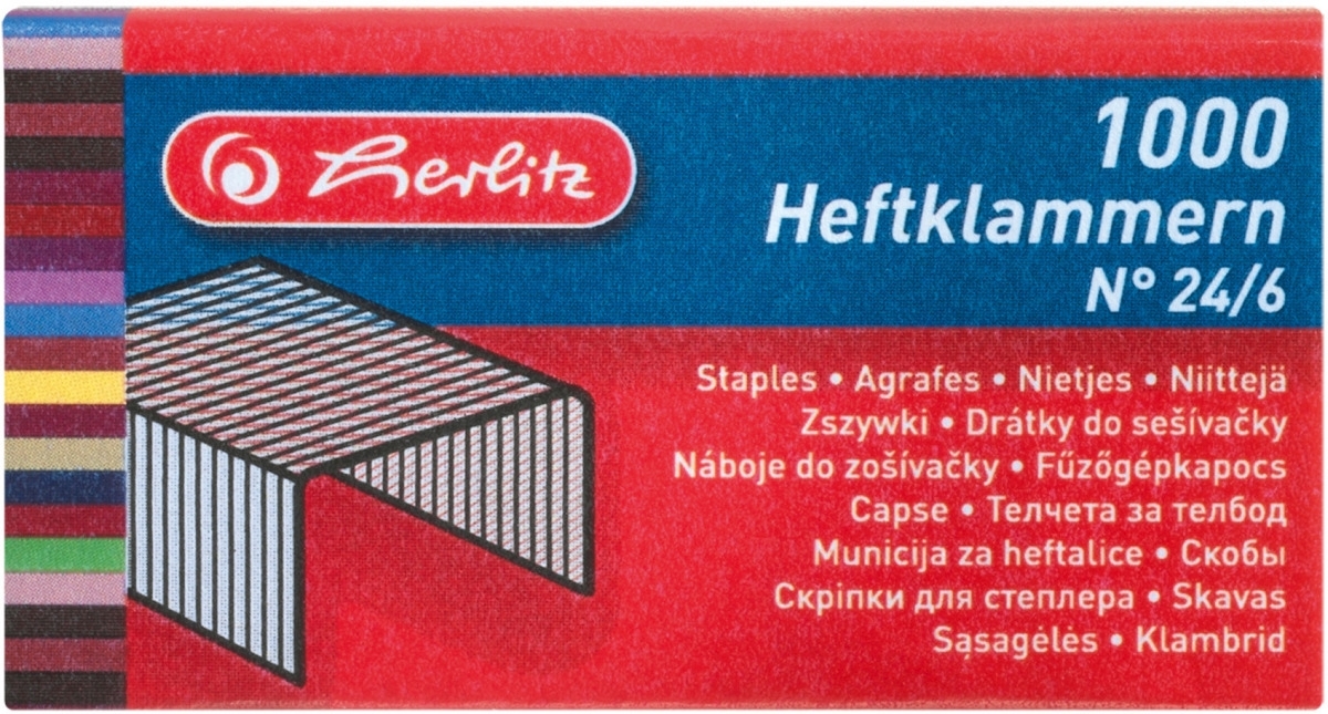 herlitz Heftklammern 24/6 VE=1000 Stück Image