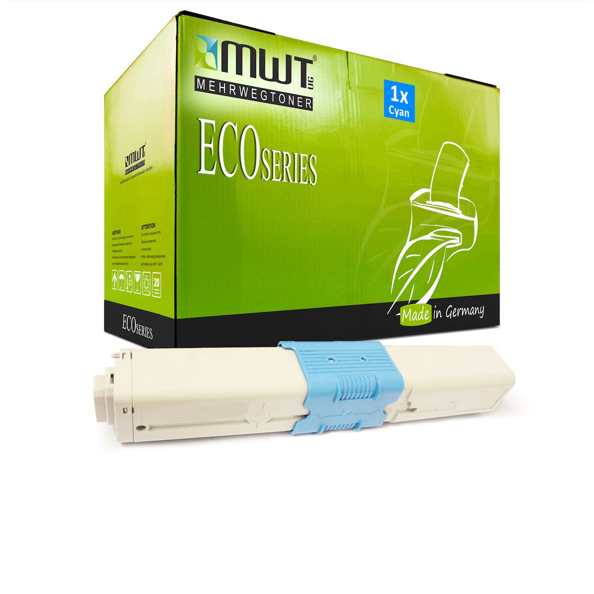 1 Mehrwegtoner kompatible Lasertoner ersetzt OKI 44469742 HC Cyan Image