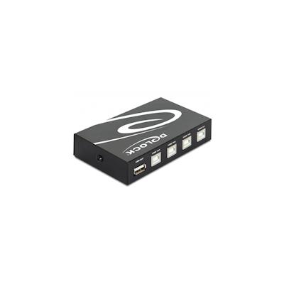 Delock Switch USB 2.0 4 port manual USB-Umschalter für die gemeinsame Nutzung von Peripheriegeräten 4 x Desktop