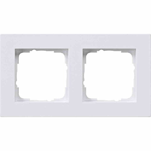 Gira E2 Rahmen, 2f, weiß, glänzend, Kunststoff, geeignet für Unterputz-Installation, Flächenbündige Ausführung, Thermoplast Image