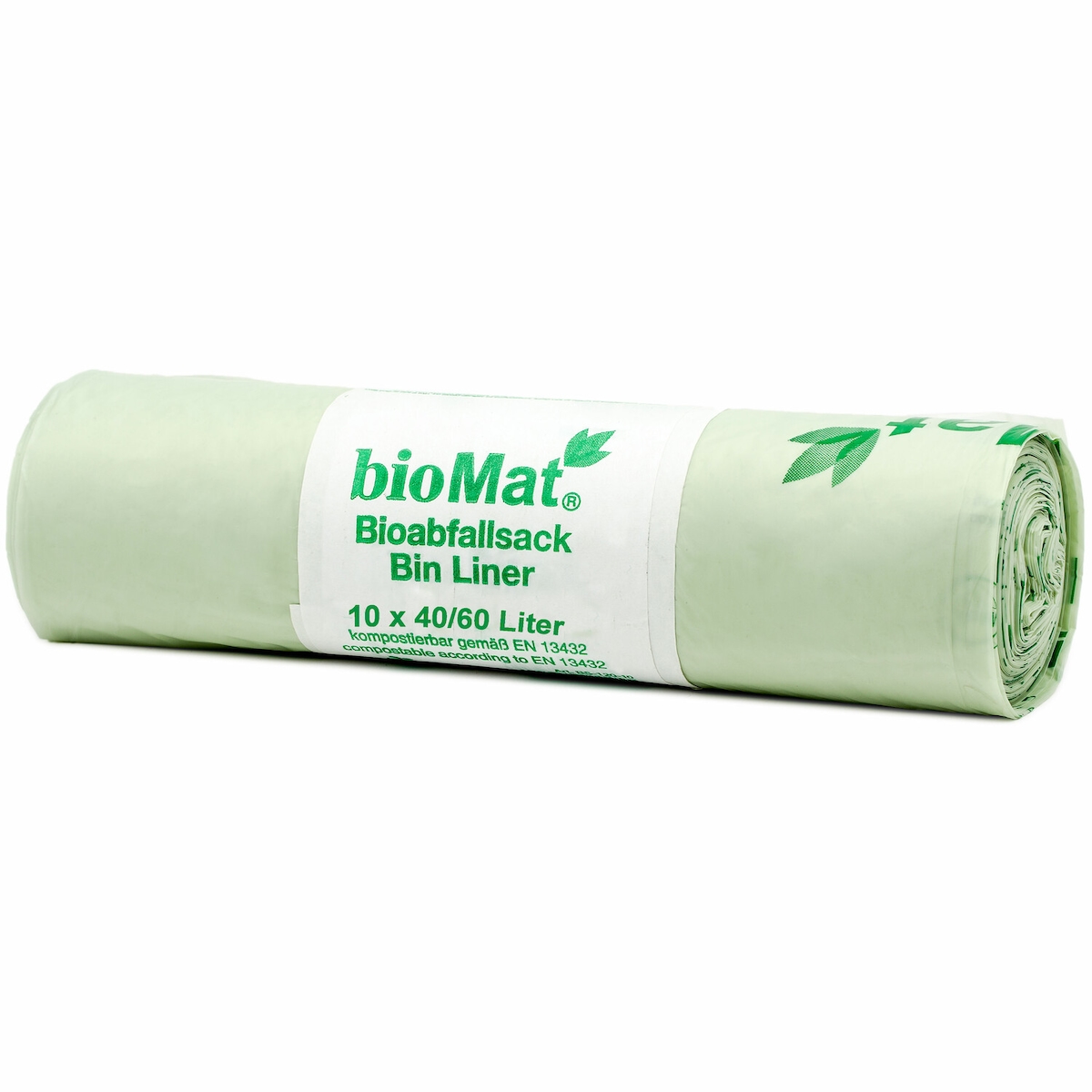 10x BIOMAT kompostierbare Bioabfallbeutel 40-60L 61x80cm Image