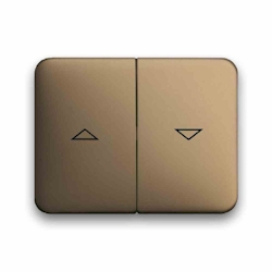 Busch-Jaeger ALPHA Wippe zweiteilig, Jalousie, bronze, matt, Symbol Pfeile Image